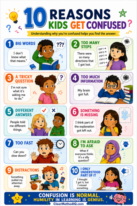 10 Reasons Kids Get Confused - 24x36