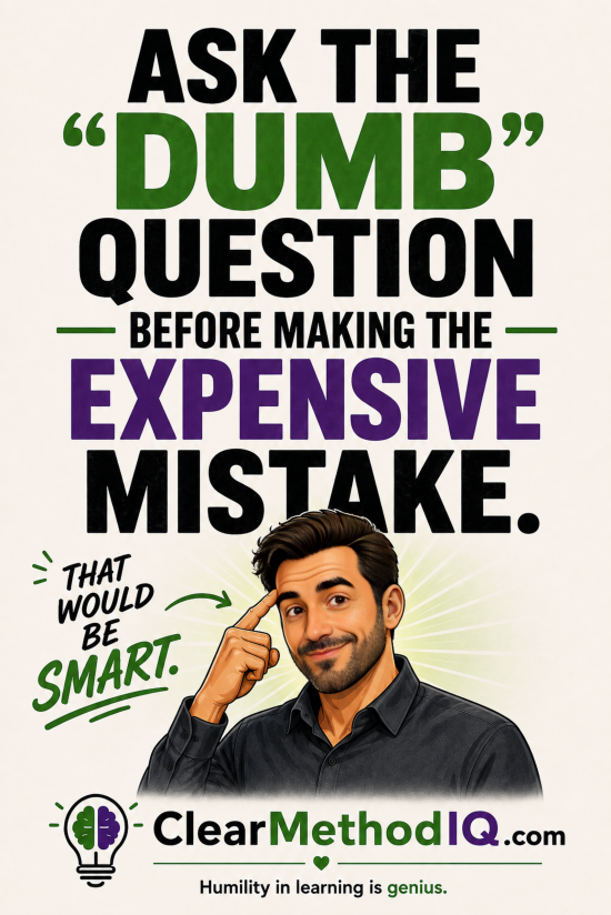 Ask Dumb Question Before Making the Expensive Mistake - 24x36