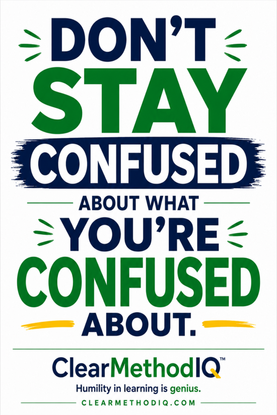 Don't Stay Confused About What You're Confused About - 24x36
