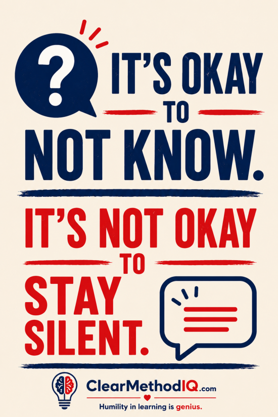 It's Okay To Not Know - 24x36
