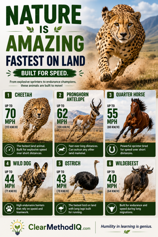 Nature Is Amazing Fastest On Land - 24x36