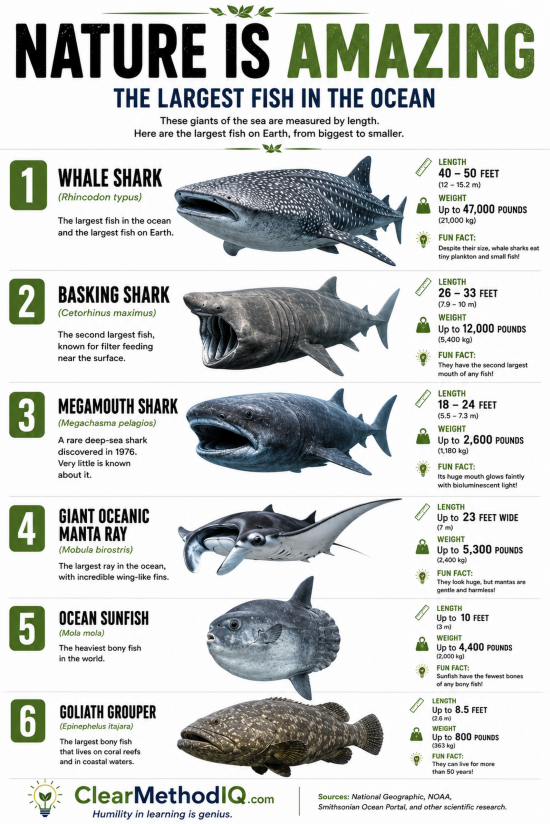 Nature Is Amazing The Largest Fish In The Ocean - 24x36