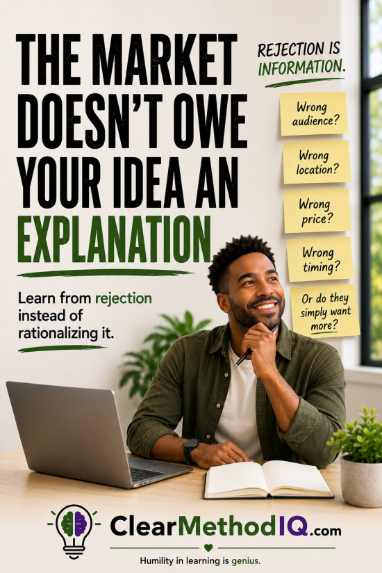 The Market Doesn't Owe Your Idea An Explanation - 24x36